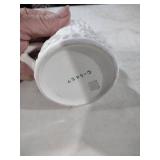 White Porcelain Creamer with Embossed Design