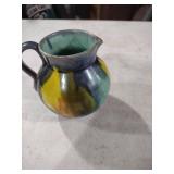 Handmade Ceramic Pitcher with Multi-Color Glaze