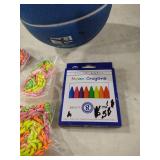 Academy Sports Basketball & Neon Crayon Set