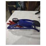 Double Cylinder Foot Air Pump with Pressure Gauge