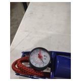 Double Cylinder Foot Air Pump with Pressure Gauge