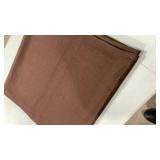 56 wide 80 too long, three panels brown shears curtains