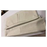 6)Panels light olive green share curtains