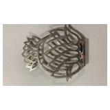 Silver Geometric Metal Trivet 9 inch