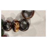 Wood and Beaded Pieces napkin holders