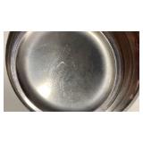 Cake pan and large metal bowl