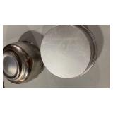 Cake pan and large metal bowl