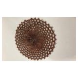 Brown Crochet bead Doily