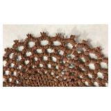 Brown Crochet bead Doily