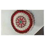 Christmas Themed Crocheted Doily 15 inch