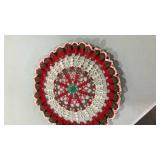 Christmas Themed Crocheted Doily 15 inch
