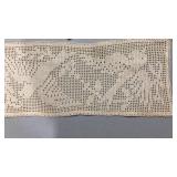 Handmade Bird Doily and Lace Runner Set