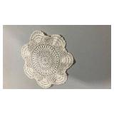 White Cotton Crochet Lace Doily 9 1/2 inch