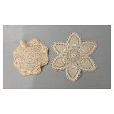 Handmade Crochet Lace Doily 6 inch and 8 inch