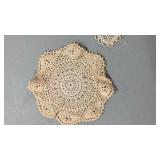 Handmade Crochet Lace Doily 6 inch and 8 inch