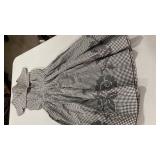 Black and White Gingham Embroidered dress