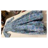 Geometric Floral Print Maxi Skirt small size