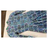 Geometric Floral Print Maxi Skirt small size