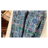 Geometric Floral Print Maxi Skirt small size