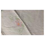Embroidered Rose Linen Table Runner