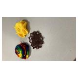 Handmade Rainbow and Yellow Crochethats