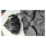 Victorian Era Black Silk Dress with Lace Trim