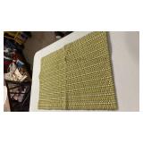 Green and Gold kitchen rug