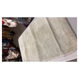 White Plush Carpet Stair Runner