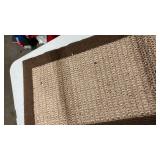 Large Brown and Beige runner Rug with Border