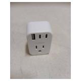 HANYCONY US to India Plug Adapter, Type D Travel Adapter with 3 Outlets 4 USB Ports(2 USB C), India Power Travel Adapter for USA to India, Bangladesh, Maldives, Pakistan