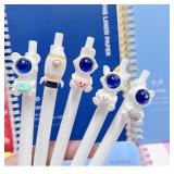YHSMFCL Cute Kawaii Retractable Space Astronaut Pens, 5 Pcs Bulk Funny Planet Spaceman Gel pen, Novelty Stationary Office School Supplies
