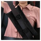 SKIYHON Seat Belt Pillow for Mastectomy Post-Surgery, Heart Surgery Recovery Support Cushion for Chest Chemo Port Pacemaker Bypass Hysterectomy Recovery Pillow (Black)