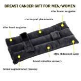 SKIYHON Seat Belt Pillow for Mastectomy Post-Surgery, Heart Surgery Recovery Support Cushion for Chest Chemo Port Pacemaker Bypass Hysterectomy Recovery Pillow (Black)