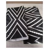 Nestinco Set of 2 Black Pillow Covers 18 x 18 inches Boho Aztec Polyester Blend Square Decorative Throw Pillow Covers for Sofa Couch Bed Decor