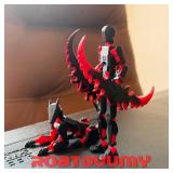 ROBTDUUMY T13 3D Action Figure Set (Assembly Completed),Dummy Robot Titan 13 Action Figures,3D Printed Toys Multi-Jointed Movable (Black/Red)