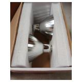 Explux Full Glass LED PAR38 Outdoor Flood Amber Light Bulbs, 120W Equivalent, Weatherproof & Anti-Ageing, Dimmable, Amber Color, 2-Pack