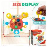 Christmas Stocking Stuffers for Toddlers Airplane Travel Toys for Toddler 1-3 Sensory Montessori Toys for 1+ Year Old Silicone Pull String Road Trip Car Seat Travel Activities Essentials 18+ Months