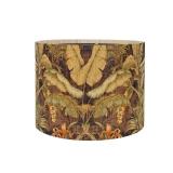 Floral Lamp shade for table lamps and floor lamps Bamboo Made With Tropical Plants green Design, Art deco drum lamp, Rustic And Elegant(11.8 * 9Inch) (Tropical Leaf A)