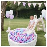 STARBOLO Ball Pit Balls for Ball Pits, 170PCS Crush Proof Ball Pit Balls Plastic Toy Balls, BPA Phthalate Free Children