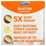 Swiffer Duster Heavy Duty Dusting Kit, Cleaning Supplies, 3 ft Extended Handle, 1 Duster, 12 Refills