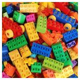 Cutedeer 258 Piece Classic Big Building Blocks Set for Kids Toddlers Compatible with All Major Brands, Large Building Bricks STEM Toys with Gift Box for All Ages Boys Girls