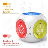 Talkfun Educational Toys for 1 Year Old Boy Girl, Learning Cube Musical Baby Toy 6-12-18 Month, Bilingual Birthday Gift for 1 Year Old Boy Girl