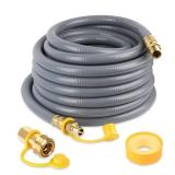 Larrik Natural Gas Hose 3/4 Inch for Generator 15FT With Quick Connect Fittings, Gas Flex Line Hose Use for Heater, Generator, Grill, Outdoor Use