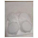 CNGLASS 10oz Glass Coffee Mugs,Double Wall Insulated Glass Mugs with Handle,Clear Espresso Mug for Latte,Cappuccino,Tea Bag,Set of 4