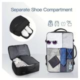 Gieury Carry On Backpack, 50L Travel Backpack, Luggage Backpack TSA Flight Approved Laptop Backpack for Men & Women, Large Expandable 40L Daypack Lightweight Business Weekender Bag, Black