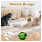 SINROBO Cat Toys, Playful Crinkle Sound Catnip Pillow Toys for Bonding & Fun, Durable Cat Toys for Indoor Play (Green Orange Grey, 3)