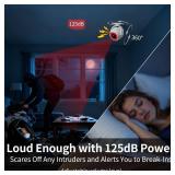 1 Pack Wireless Motion Detector Alarm for Indoor Use, PIR Motion Sensor with Sound Player for Pets, Dogs & Animal Deterrent, Intruder Alert & Remote Safety System, Noise Maker Sensor de Movimiento