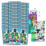Minecraft Party Favors for Kids Bundle ~ 24 Mini Play Packs with Coloring Books, Stickers, Crayons, More | Minecraft Party Supplies