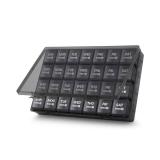 TookMag Monthly Pill Organizer 28 Day Pill Box, Large Medicine Organizers 4 Weeks, One Month Pill Box Pill Case Travel Pill Organizer with Dust-Proof Container for Pills/Vitamin/Supplements (Lid Crack