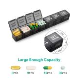 TookMag Monthly Pill Organizer 28 Day Pill Box, Large Medicine Organizers 4 Weeks, One Month Pill Box Pill Case Travel Pill Organizer with Dust-Proof Container for Pills/Vitamin/Supplements (Lid Crack